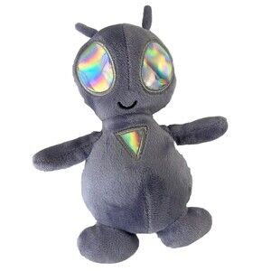 Alien Ideal Toys Direct Grey Purple Alien Plush Silver Shimmer Eyes Galactic 7”